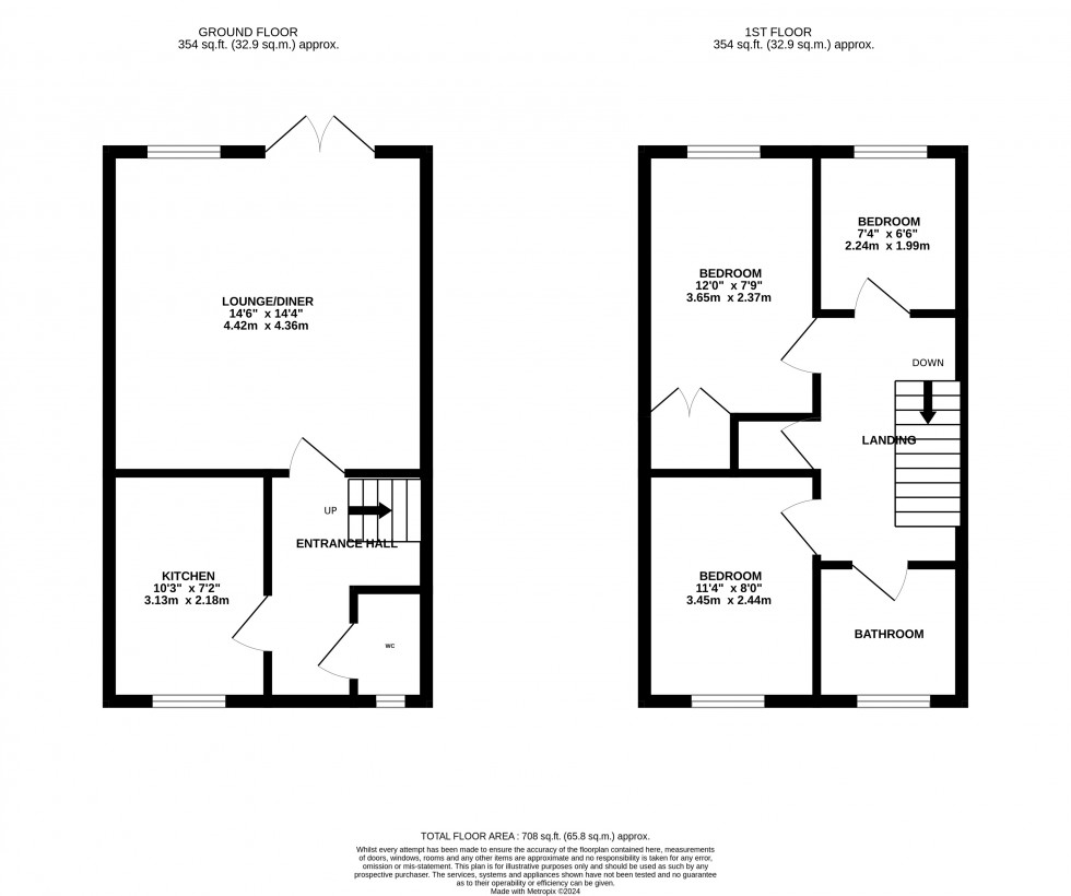 Floorplan for Stoney Fold, Lawley