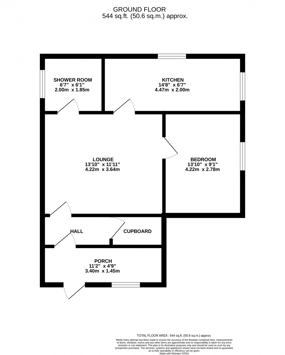 Floorplan for Flat 1 Barnfield House