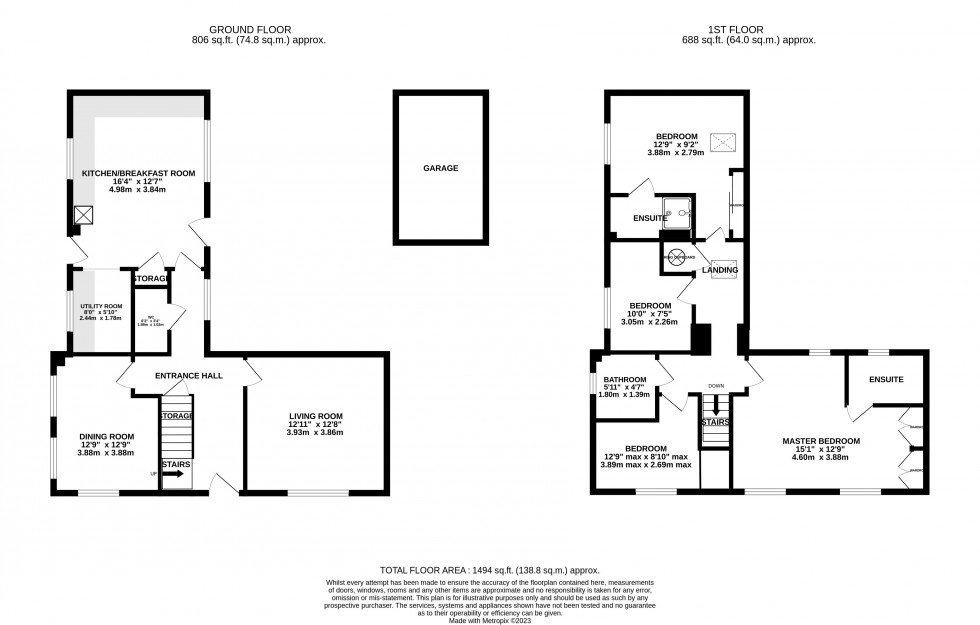 Floorplan for Wall Close, Lawley