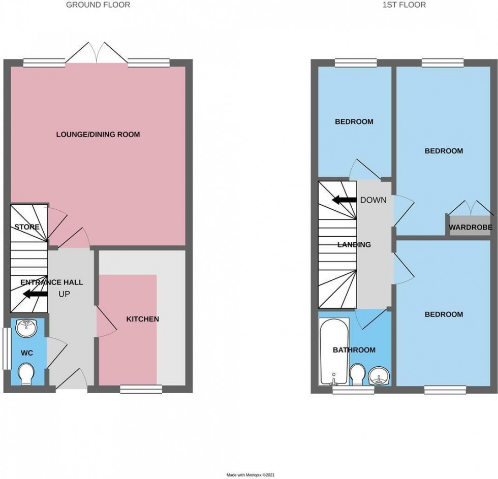 Floorplan for Smithy Way, Lawley