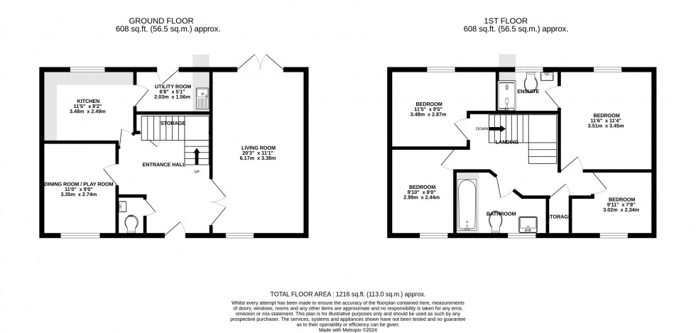 Floorplan for Church View, Lawley