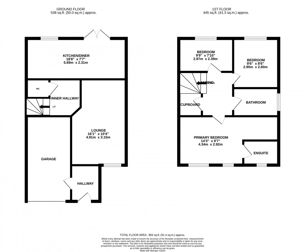 Floorplan for 1 Palin Grove, Lawley