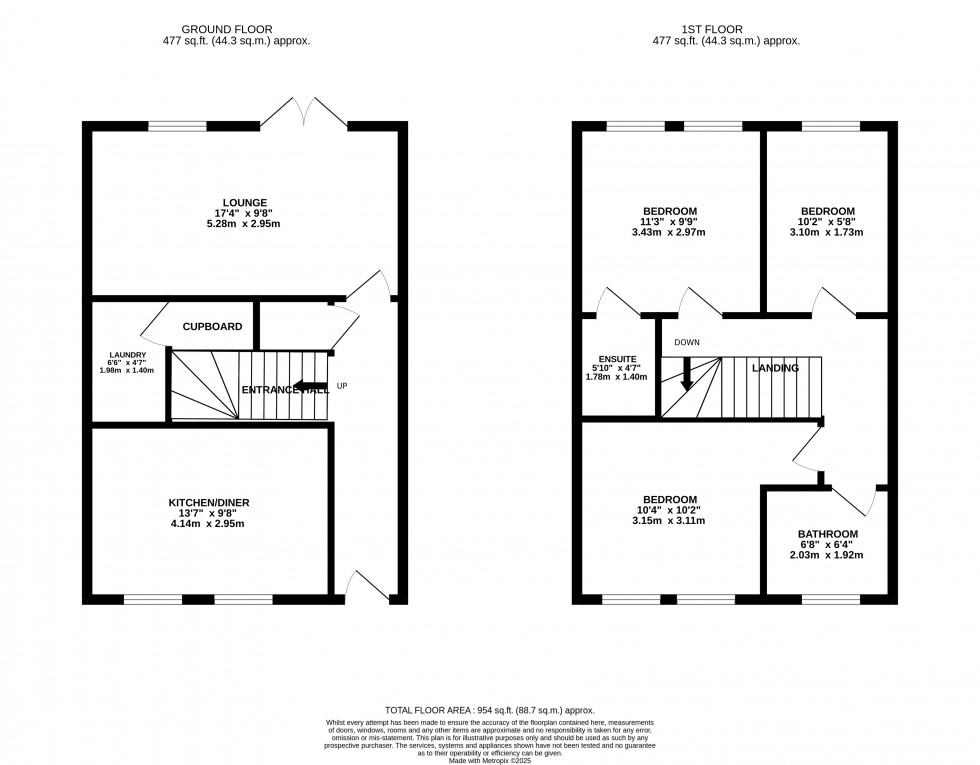 Floorplan for Mollett Drive, Ironbridge