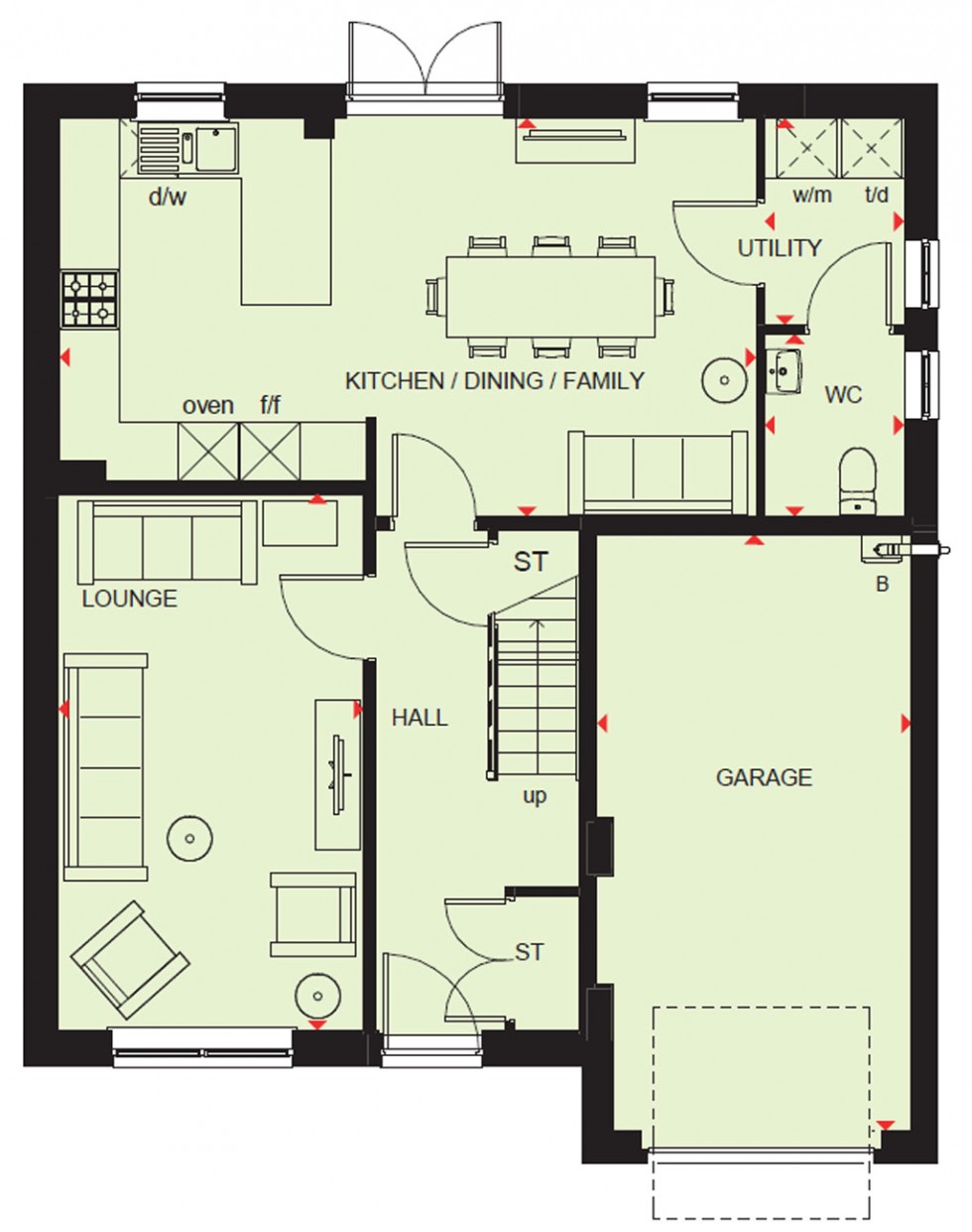 Floorplan for Plot 19 Silkin Meadows