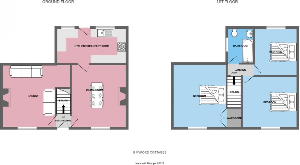 Floorplan for Myford Cottages, Myford